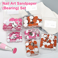 Disques abrasifs pour ongles 80/240 grains, 100 pièces/boîte, papier de verre de remplacement avec roulements de 15/20/25 mm pour le nail art