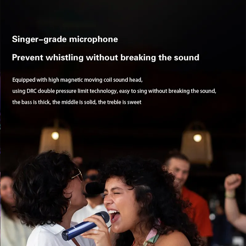 Profesyonel sınıf taşınabilir mikrofon ses entegre mikrofon ev şarkı Karaoke ev kablosuz açık taşınabilir hoparlörler