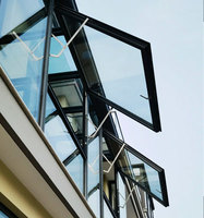 Ventanillas de aluminio grandes perfectamente diseñadas al por mayor con marco de acero inoxidable y vidrio templado de fábrica china