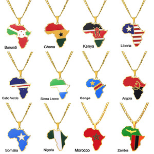 Collar con colgante de <span class=keywords><strong>mapa</strong></span> de África de acero inoxidable para fiestas de bodas con Ghana, Nigeria, Congo, Kenia, <span class=keywords><strong>Somalia</strong></span>, Angola, Marruecos - Product Image 6