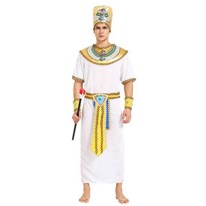 Men's Egyptian Costume Ancient Robe Pharaoh Egypt King Set Halloween Fancy  Dress