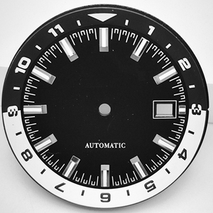 Cadran de montre de 36,5 mm compatible avec le mouvement NH35, logo personnalisé, cadran de montre mécanique en laiton - Product Image 1
