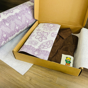 17g Hardware personalizado Embalaje de ropa A prueba de humedad Arte en relieve recubierto Flores translúcidas Papel elegante Sydney Imprimir múltiple - Product Image 6