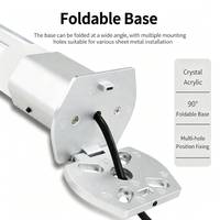 Lampe de signalisation LED tricolore en métal diamanté avec colonne en cristal gravée au laser, indicateur sonore et visuel