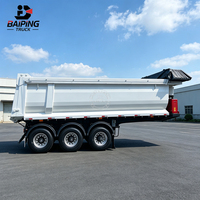 Remorque benne arrière robuste en acier à 3 essieux avec bâche rétractable électrique pour le transport de minerai, d'agrégats et de marchandises en vrac – Approvisionnement direct usine