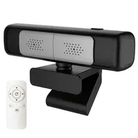 Amazon 2021 Webcam Windows Hello, Kamera Web USB 4K 8MP dengan Mikrofon Lensa Remote Kontrol Privasi Penutup Geser