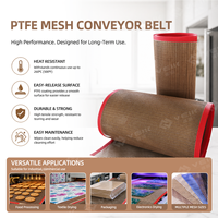 Bande transporteuse en maille PTFE pour machines de séchage chimique, équipements de traitement des poudres, fours industriels ou systèmes de manutention continue des matériaux