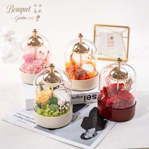 Lámpara de Mesa con Rosa Eterna Preservada, Luz Nocturna de Larga Duración (3-5 Años), Regalo para <span class=keywords><strong>el</strong></span> Día de San Valentín, Pascua, Día de la Madre - Product Image 2