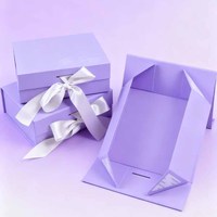Moderne Luxus-Kraft papier starre Geschenk boxen mit Band Bowknot Schwamm futter Recycelte Materialien-Einfach zu falten und zu lagern