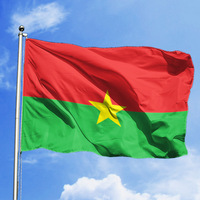 Drapeaux Publicitaires Suspendus Gahumi en Polyester 3x5ft, Drapeau Personnalisé Pays Burkina Faso