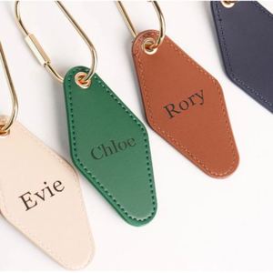 <b>Custom</b> Personalized Leather <b>Keychain</b> Hotel Motel Keyring Promotional Carabiner & <b>Keychain</b> - Product Image 3
