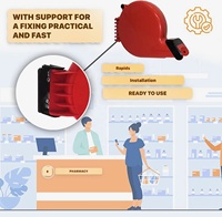 Distributeur pour usage intérieur Tickets à numéros noirs Support d'ancrage mural Système de prise de numéros pour les succursales Queuing Banks Shops Hôpitaux