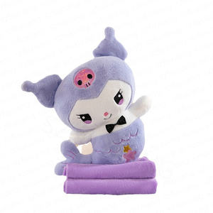 Kuro mi Mer criada juguete de peluche de dibujos animados manta de almohada 2 en <span class=keywords><strong>1</strong></span> cojín de aire acondicionado para coche manta de siesta para niños de doble propósito - Product Image 1