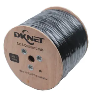 Chinese suppliers category 6 cat 6 drum 305m UTP double jacket Cat6 outdoor cable