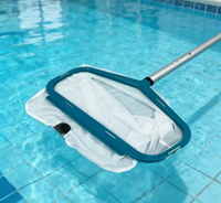 Nouveauté : Accessoires de nettoyage pour piscine, skimmer robuste avec manche en aluminium et filet en nylon
