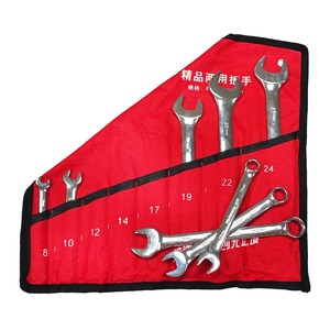 Spanner Set Combination Wrench 8 Piece Metric Sizes From 8mm to 24mm <b>Bag</b> Chrome Vanadium Steel Combination Wrench <b>Roll</b>-001 - Product Image 1