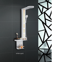 YL-5516 Gros noir + or thermostatique colonne de douche panneau tour avec shelft