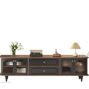 Mueble para TV de Madera Maciza de 180 cm, Estilo Retro Francés, Mueble de Almacenamiento para Sala de Estar - Product Image 5