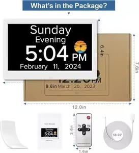 Horloge-réveil numérique pour personnes âgées de 10 pouces, grand écran, lecture facile du jour, de la date et de l'heure pour les seniors - Product Image 5
