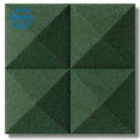 Élément acoustique en polyester texturé 3D, écologique, carreaux sculptés absorbants le son pour studio d'enregistrement professionnel
