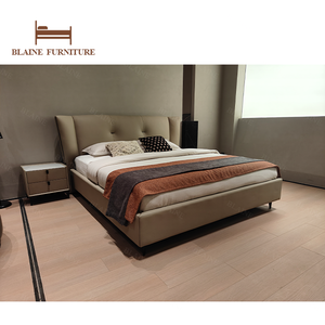 BLAINE Original 078 Wholesale Customization King Size Bed Solid Wood Frame Bedroom <strong>Furniture</strong> - Product Image 3