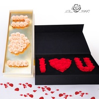 Vente en gros de roses éternelles personnalisées avec logo, faites à la main, dans une boîte - Longue durée (3-5 ans) - Cadeaux pour la fête des mères et la Saint-Valentin