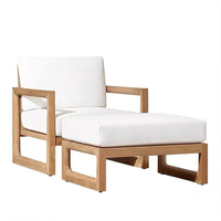 Mobilier d'extérieur imperméable tout temps de Style nordique Villa ensemble pastoral canapé en teck de Patio canapé de jardin de cour personnalisé haut de gamme