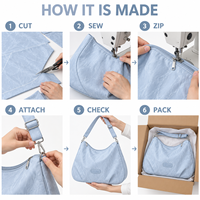 Sac fourre-tout en polyester froissé personnalisé pour femmes, voyage et shopping, grande capacité, bandoulière réglable