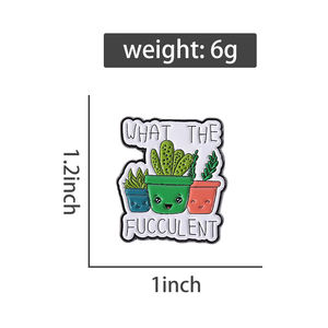 Pin de esmalte de cactus divertido, broche de planta <span class=keywords><strong>del</strong></span> <span class=keywords><strong>desierto</strong></span>, insignia de solapa de estilo suculento, regalo de joyería para amigos, venta al por mayor - Product Image 6