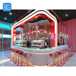 <span class=keywords><strong>Comptoir</strong></span> de présentation de pâtisseries sur mesure pour café, unité de <span class=keywords><strong>comptoir</strong></span> en <span class=keywords><strong>bois</strong></span>, zone de service frontale, étagère murale de présentation - Product Image 1