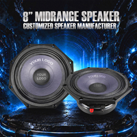 Speaker Midrange OEM 8 inci 200W RMS 98dB SPL Voice Coil 2 inci dengan Winding In-Out Keranjang Aluminium PA-8PE23 Daya Keluaran Tinggi Deli