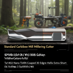 Standard Carbide Milling <b>Cutter</b> Ta1402 Nano TiAlN Coated 30 Degree Helix Extra Short For Grooves 3 Cutting <b>Edges</b> With Att - Product Image 3