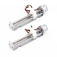 Moteur pas à pas linéaire micro QQ SM15121 15BY 6V DC NEMA 6, mini actionneur linéaire avec curseur en plastique et course de 70 mm