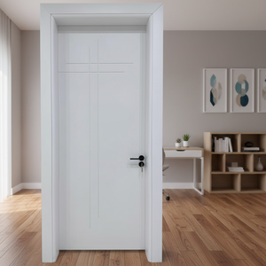 Puerta Interior de Madera Sólida Moderna de Alta Calidad, Impermeable, con Acabado de Polímero para Dormitorio - Product Image 2