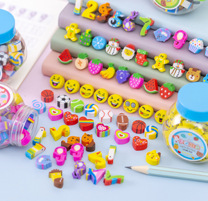 50 Miếng Sáng Tạo Đáng Yêu Trường Tiểu Học Trái Cây Động Vật Da Voi Sassafras Cao Su Tẩy Cho Mẫu Giáo Học Sinh - Product Image 5