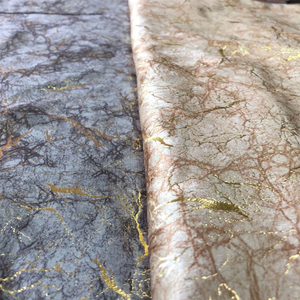 Tissu 100% Polyester, tapisserie italienne, Super feuille d'or, imprimés de cire, velours, tissu imprimé doré - Product Image 5