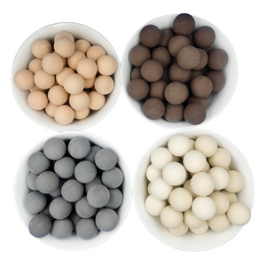 Bolas absorbentes de aceite, cuentas redondas de piedra volcánica para uso doméstico, 1200 piezas, amarillo claro, café, gris, blanco - Product Image 1