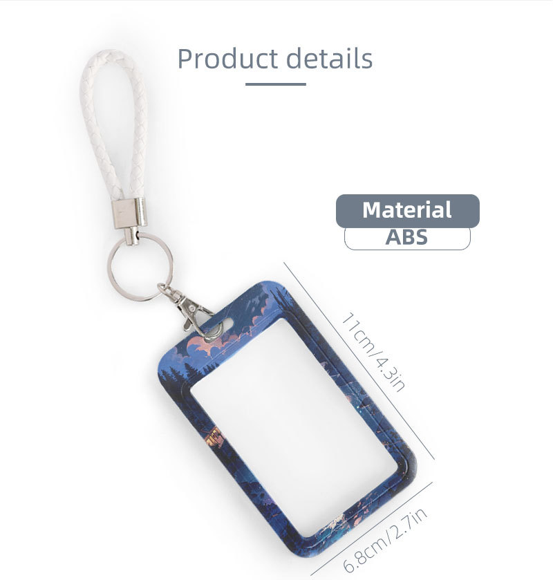 Custom Printing Plastic Work ID Lanyard and Card Holder Card Bus Access Student Card Holder Image 4