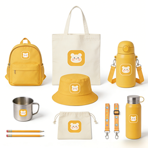 หมวกบักเก็ต กระเป๋าโท้ท แก้วน้ำ กระเป๋าเป้ กระติกน้ำ เสื้อผ้าแบรนด์ดัง สำหรับแจกในโรงเรียน ของขวัญสำหรับเด็กอนุบาล - Product Image 1