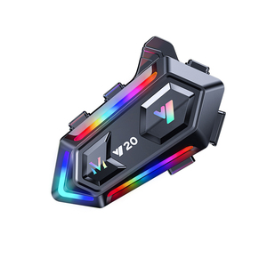 Casque de moto Y20 avec casque Bluetooth, lecteur de musique, communicateur, lumières RGB colorées, étanche, haut-parleurs 1000mAh - Product Image 1