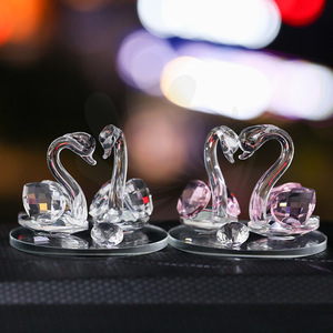 <b>Crystal</b> Swan Ornaments Glass <b>Animal</b> Decor Multi Piece Package Graduation Gift Desk Decoration Living Room Contemporary Style - Product Image 3