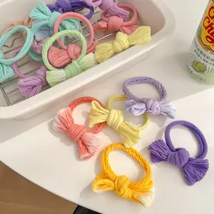 Großhandel Säugling Haarband Kinder Haars chleife mit Gummiband Elastische Haar gummi Gummiband Mädchen Kinder Haarring Seil