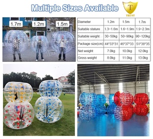 พร้อมส่ง ลูกบอลกันกระแทก TPU แบบเป่าลม ลูกบอลฮัมสเตอร์สำหรับเด็กและผู้ใหญ่ ลูกบอลฟุตบอลบับเบิ้ล จากโรงงาน - Product Image 5