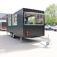 Chammp 2026 Équipement de Food Truck Mobile, Chariot à Pizza et Petite Remorque à Hot-Dogs pour Snacks, Camionnette à Café Mobile