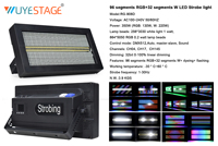 Lumière stroboscopique RVB 1000W/3000W corps en aluminium atomique LED DMX512 éclairage de scène pour parc à thème blanc LED Par & Flash Spotlights