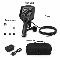 Endoscope vidéo industriel HD, boroscope avec écran IPS de 5,1 pouces, sonde articulée à 360°, étanche IP67, système modulaire de 1,8 à 8,0 mm