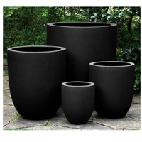Pot de fleurs en fibre de verre FRP robuste et durable, finition rustique, écologique, léger, décoratif, pour la décoration de la maison et du patio