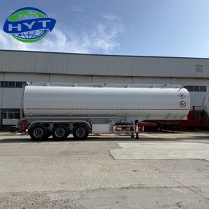 Gloednieuwe Fabriek 3-assige Q235 Stalen Brandstoftanker 45000/40000 Liter Dieselolie Petroleum Oplegger 60 Ton Max Nuttige Lading - Product Image 2