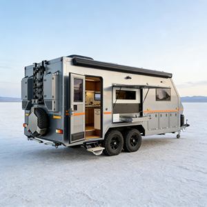 Remolque de Camping Todoterreno 4x4 con Baño, <span class=keywords><strong>Caravana</strong></span> Pequeña para Viajes de Camping en Familia, Venta Caliente OEM - Product Image 3