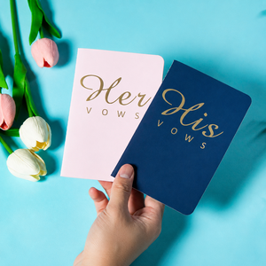 Cuadernos de Votos Matrimoniales Personalizados con Lámina Dorada, Libretas para la Ceremonia de Él y Ella, Diario de Votos para Novios - Product Image 5